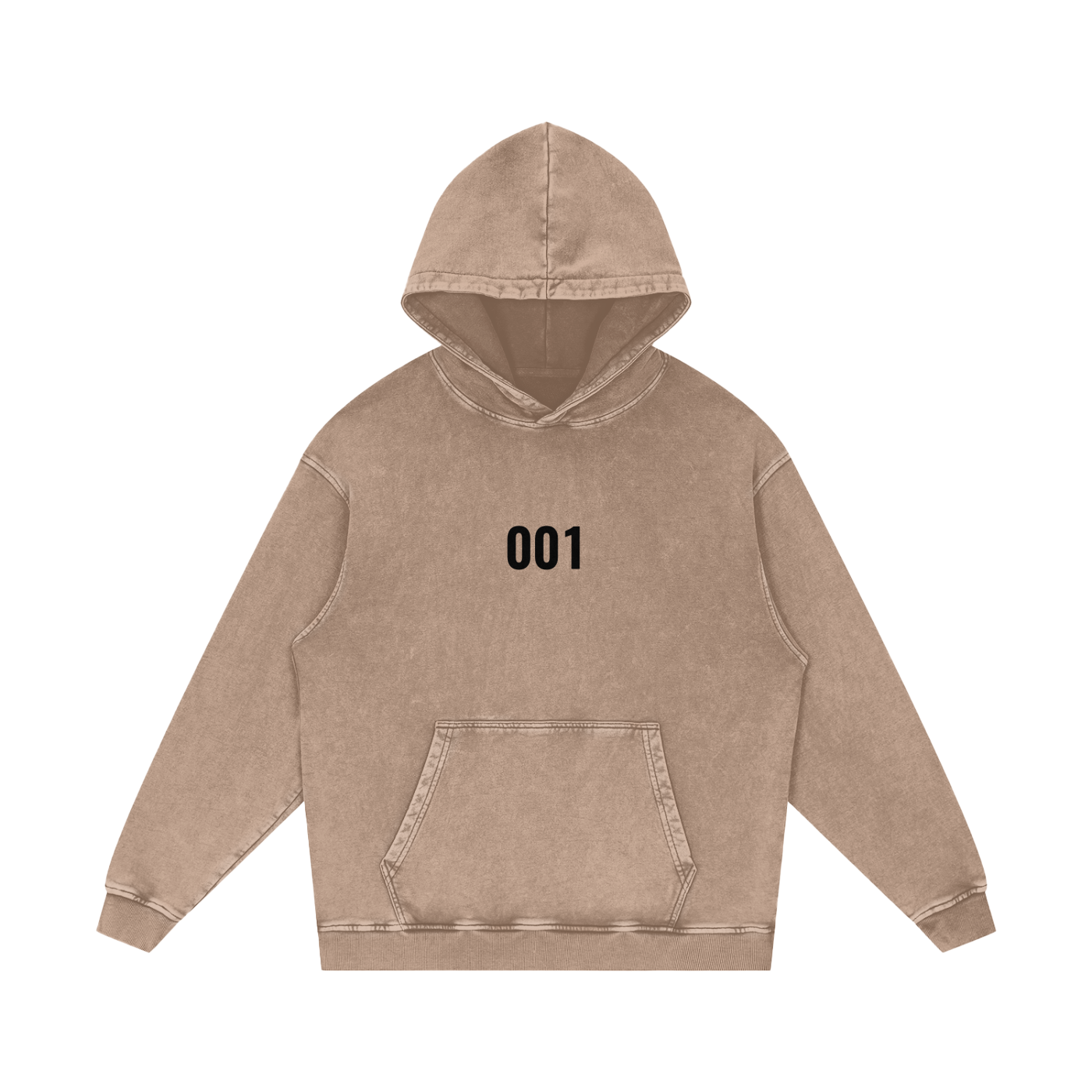 Heavy Theory Co. — 001 Hoodie / Washed Sand /Snow Washed Loose Cotton Hoodie