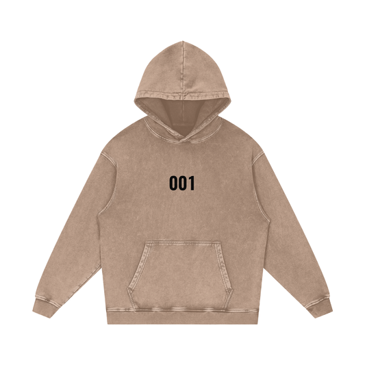 Heavy Theory Co. — 001 Hoodie / Washed Sand /Snow Washed Loose Cotton Hoodie