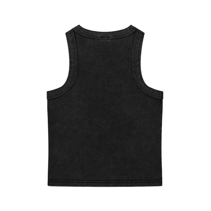HTC Orbit Crop Tank Top — Washed Black / Snow Washed Tank Top Women