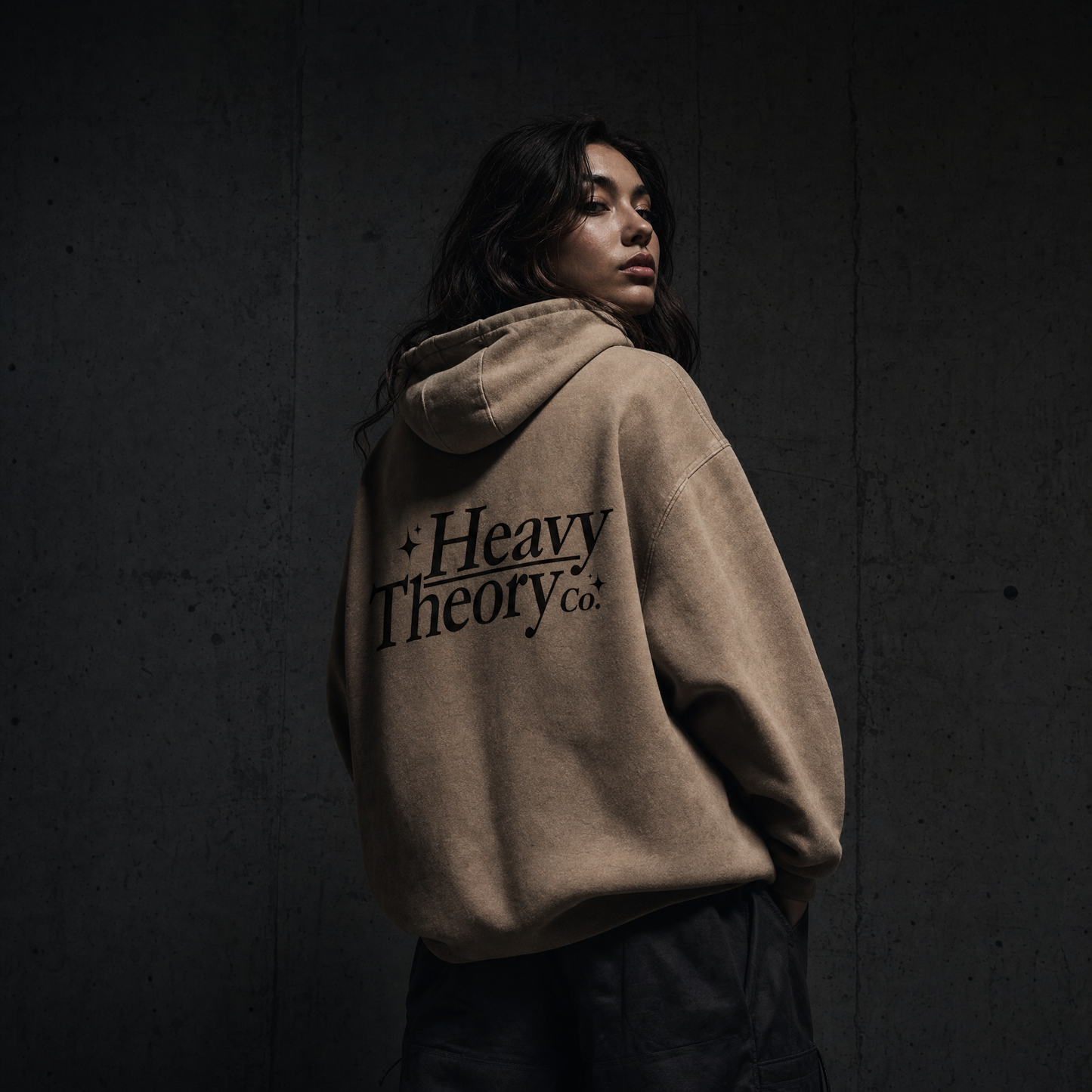 Heavy Theory Co. — 001 Hoodie / Washed Sand /Snow Washed Loose Cotton Hoodie
