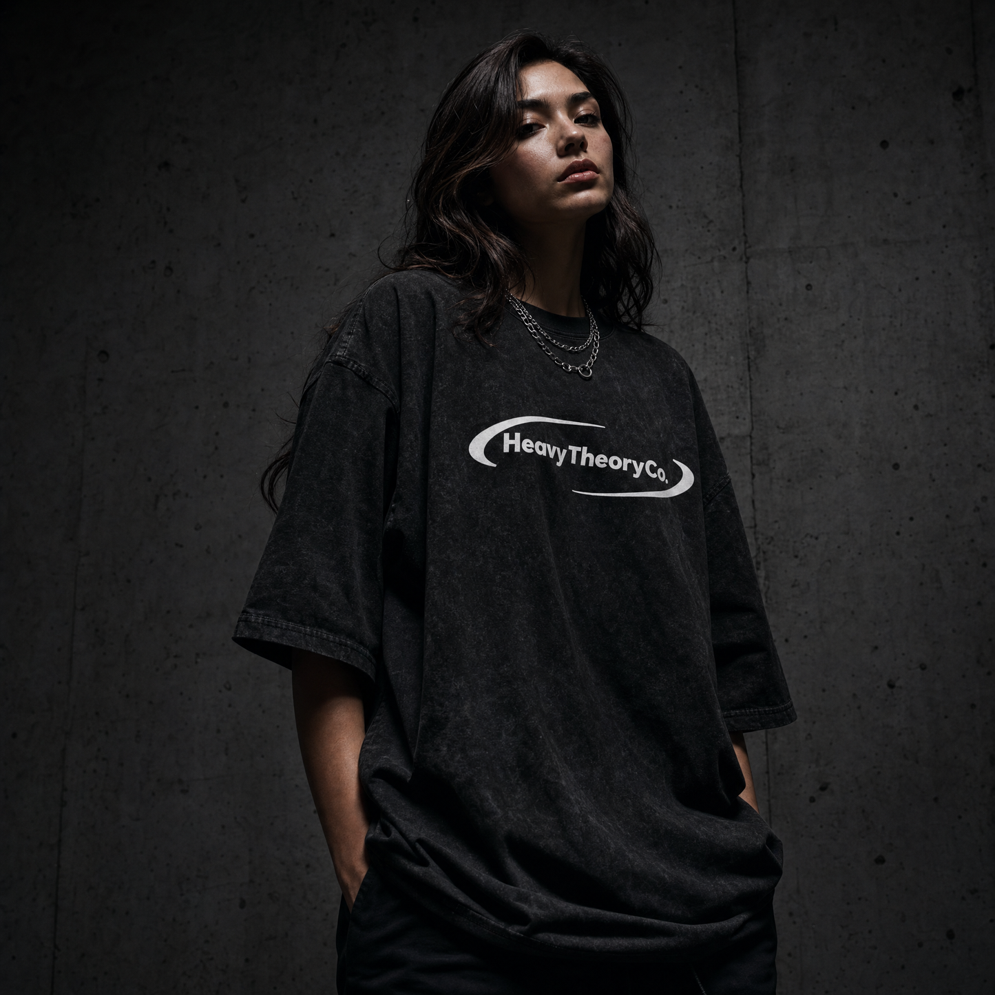 Heavy Theory Co. — Orbit Tee /  Snow Washed Black