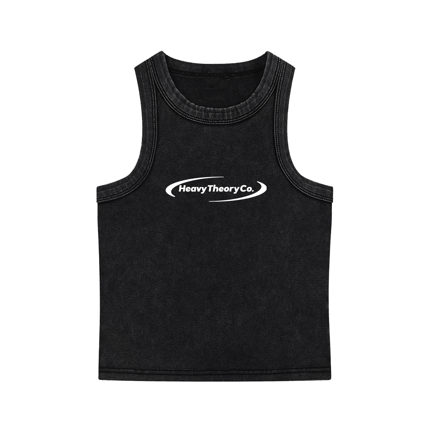 HTC Orbit Crop Tank Top — Washed Black / Snow Washed Tank Top Women