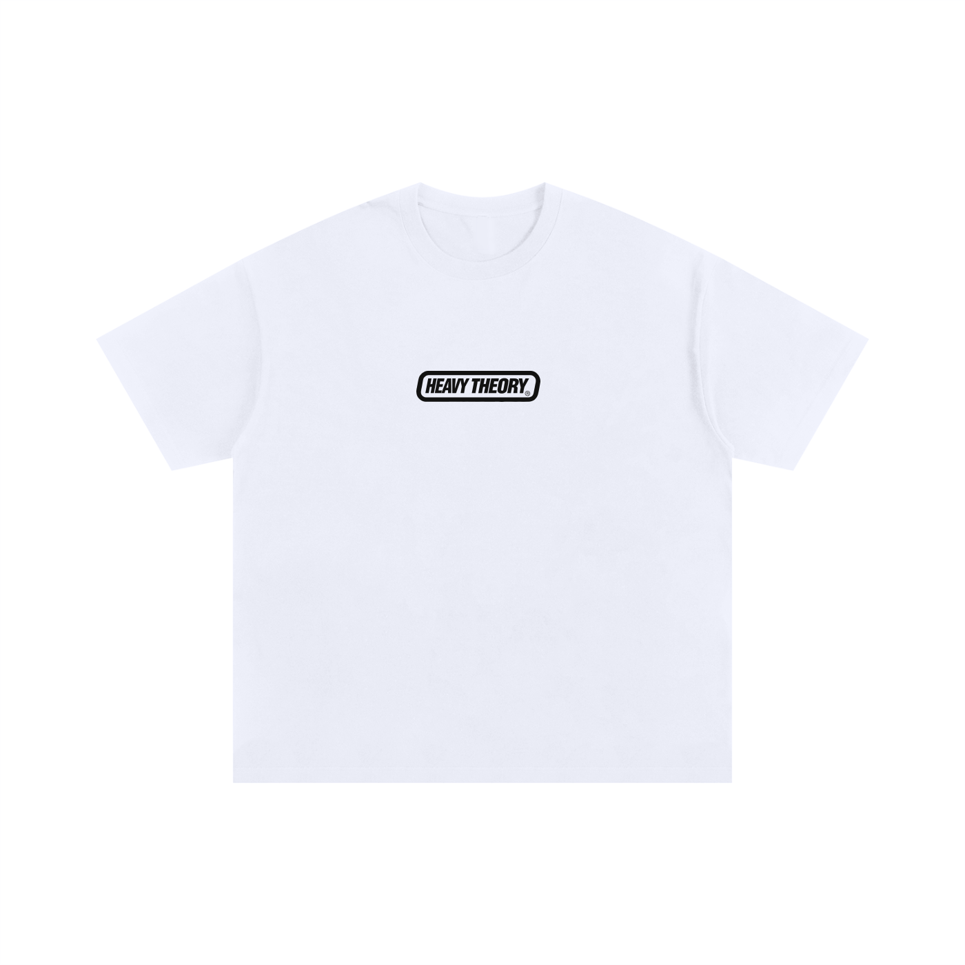 Heavy Theory Co. — Shield Tee / White Unisex Oversized Cotton T-Shirt