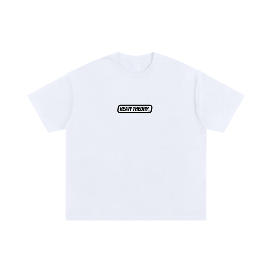 Heavy Theory Co. — Shield Tee / White Unisex Oversized Cotton T-Shirt